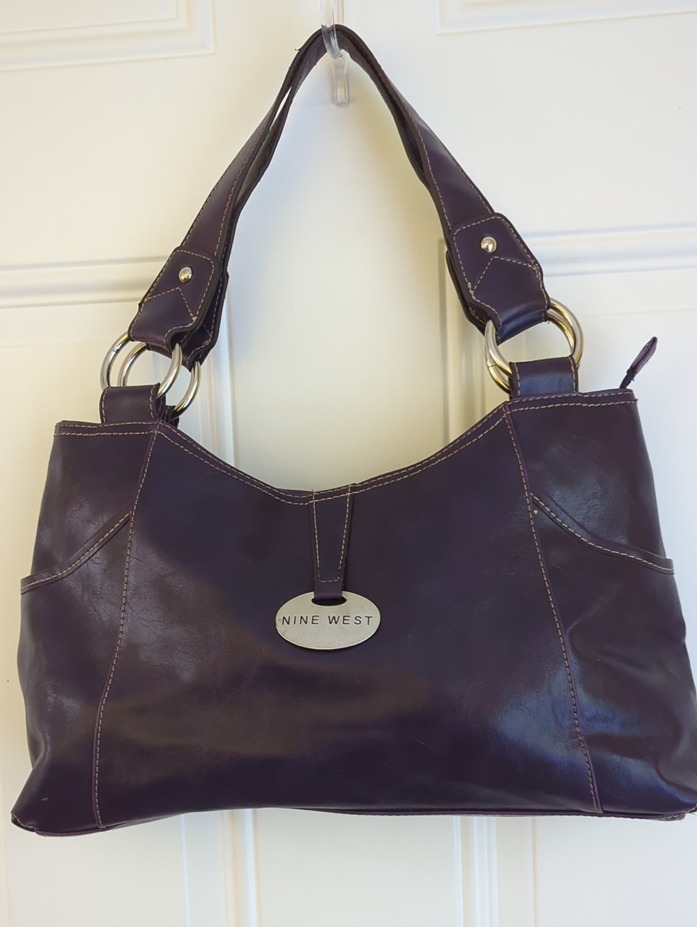 Nine West Aubergine Hobo Bag.